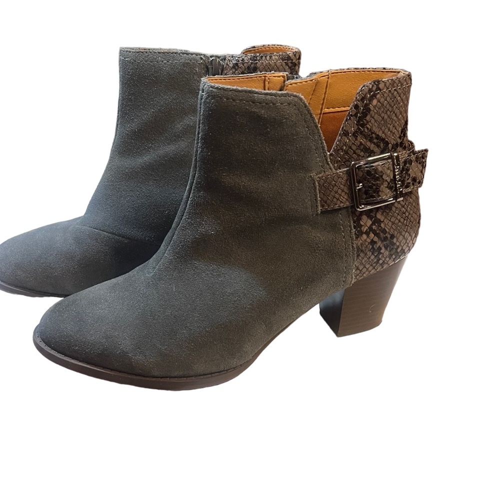Vionic Naomi Python Grey Suede Ankle Boot Size 9 … - image 3